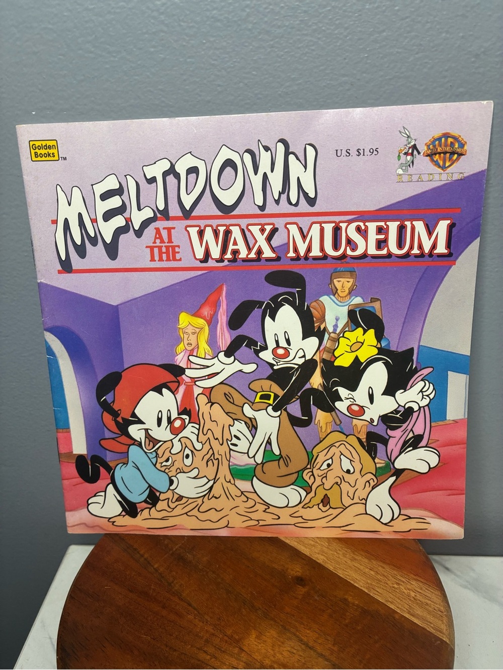 1995 Animaniacs Meltdown at the Wax Museum Golden Look-Look Book Special Ed